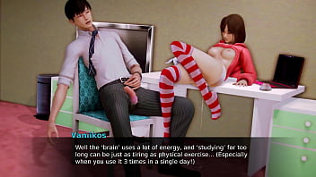 Preview 4 of Loira Cavala Do Sexologia - Waifu Academy | Loving Step Brother Helps Little 18yo Step Sister With Homework | #31