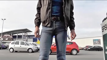 Preview 3 of Cum In Gay - pissing in my jeans in public