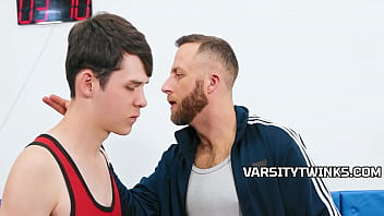 Preview 1 of Bus Bublic - Wrestling Bareback Threesome  VarsityTwinks