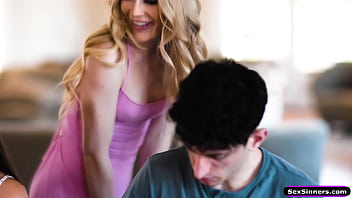 Preview 1 of Teen Sara Anal Dp - SexSinners.com - Blonde fucks a pizzaguy behind students