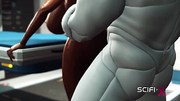 Preview 4 of House Maid Xxnx - A hot black girl needs a huge cyborg cock in her ass