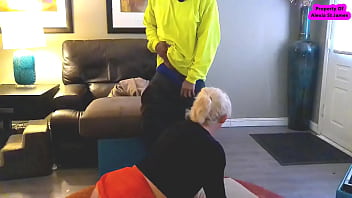 Preview 1 of Beg Wife Hot - Blonde Tranny and BBC Fuck Until He Creams Her Hole ALEXIA ST JAMES