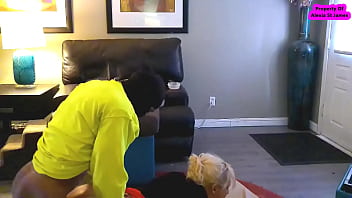 Preview 4 of Beg Wife Hot - Blonde Tranny and BBC Fuck Until He Creams Her Hole ALEXIA ST JAMES