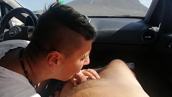 Preview 2 of Amy Fuck - Girlfriend sucks cock in car and swallows cum