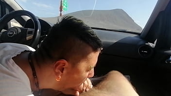 Preview 3 of Amy Fuck - Girlfriend sucks cock in car and swallows cum