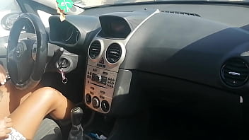 Preview 1 of Amy Fuck - Girlfriend sucks cock in car and swallows cum