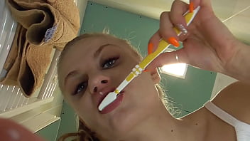 Preview 3 of Cewek Palu - Princess Kirstin spit with toothpaste on you!
