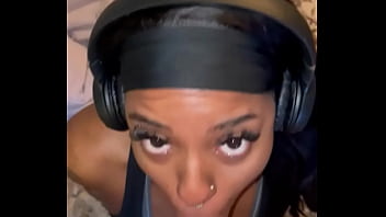 Preview 2 of Uncircumsized Penis - ebony teen slut loves sucking dick after the gym