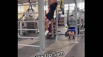 Preview 2 of Dani Daniels Daily Bush - Flex  Up 5am! Swinging Around!Gym time!