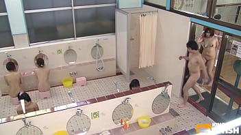 Preview 2 of Xxx Lika - Japanese babes take a shower and get fingered by a pervert guy