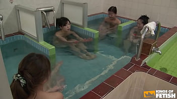 Preview 1 of Xxx Lika - Japanese babes take a shower and get fingered by a pervert guy