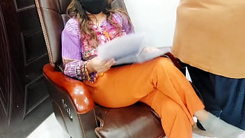 Preview 1 of Busty Sarah Jennings - Desi Office Sex Madam Fucked By Office Boy Clear Hindi Audio