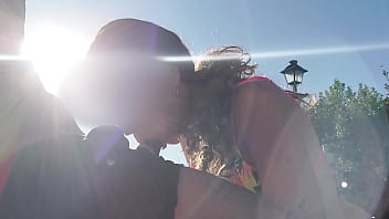 Preview 2 of Sunny Leone Xxxx Bd Down - Mi VECINA me da una MAMADA y me corro en sus TETAS