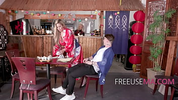 Preview 1 of Tamana Sexs Video - Freeusing Restaurant Waiters While They Impart Eastern Wisdom