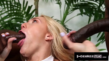 Preview 3 of Amature Japanese Six - 3rdDegreeFilms - Blonde Babe&#039_s 1st Juicy Blowbang  Sucking Lots Of Black Cocks