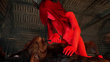 Preview 2 of Kana Yume Rape - Khajiit fucks succubus to save his life