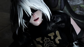Preview 4 of Blowjobs Cum Tits - 3D SFM 2B Nier Automata