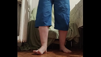 Preview 1 of Short Porno Story - I sat down on a chair to jerk off my cock and show my round balls.