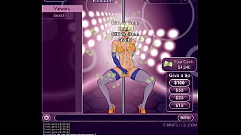 Preview 2 of Ngentot Gambang - Cute short hair blonde on stripper pole tickles my cock and pleasures me