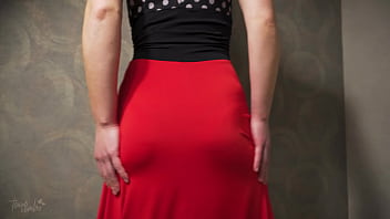 Preview 3 of Son Rape Sex Mom She Force Son - Hot Milf In Tight Dress Teasing Visible Panty Line