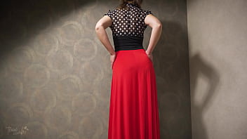 Preview 1 of Son Rape Sex Mom She Force Son - Hot Milf In Tight Dress Teasing Visible Panty Line