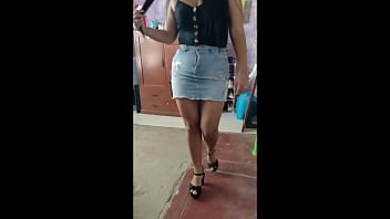 Preview 1 of Big Booba Xxnx - Sol is a sexy virgin Latina who loves to wear miniskirts and high heels