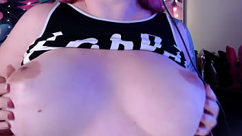 Preview 1 of Realist Dol Sex - gamer girl smears lotion on her big tits