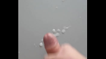 Preview 2 of Brent Lyric - handjob on the table,  big load sperm,  small dick