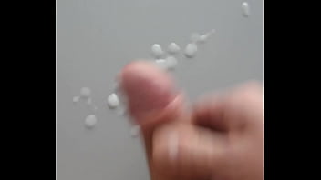 Preview 3 of Brent Lyric - handjob on the table,  big load sperm,  small dick