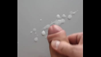 Preview 4 of Brent Lyric - handjob on the table,  big load sperm,  small dick
