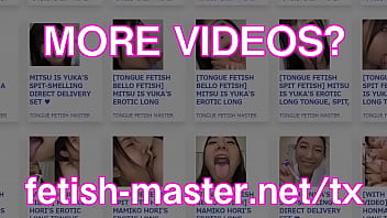 Preview 4 of Asian Beauty Hot - Japanese Asian Tongue Spit Face Nose Licking Sucking Kissing Handjob Fetish - More at fetish-master.net