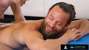 Preview 2 of Lund Girl Ka - NURU MASSAGE - Hung Brad Newman Bangs His Hot Redhead Wife Doggystyle While Trying A New Investment