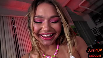 Preview 1 of 1st Time Sybian - POV 3some loving amateur 19yo sluts fucked after throating