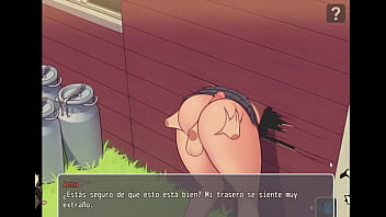 Preview 3 of Antyy Big - [Hentai Game] Daily life of my conuntryside -Espa&ntilde_ol- PARTE 8 Se atora y su culo sobre sale y escena lesbica
