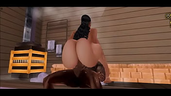 Preview 2 of Mega69 Tr - Black couple fucks in Sauna