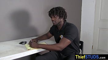 Preview 1 of New Xxx Bazzar - BBC LP officer Devin Trez barebacking a scared tied teen thief Josh Cannon