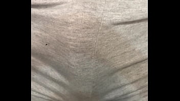 Preview 1 of Momma Sone Full Video - CUM IN LEGGINGS! I masturbate my dick and sperm seeps through gray leggings! Close-up