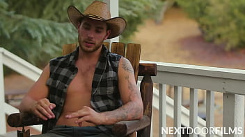 Preview 2 of Anina Silk Two Cocks - Hunk City-Boy Dicks Down Beefy Straight Country-Boy - Carter Woods,  Ryder Owens -NextDoorFilms