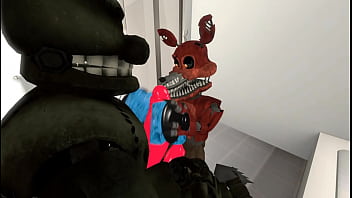 Preview 2 of Ru Clip - N. Foxy rubs Dreadbear cock with a sponge.