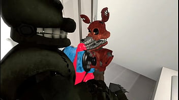 Preview 4 of Ru Clip - N. Foxy rubs Dreadbear cock with a sponge.