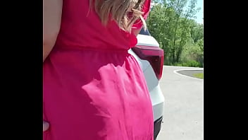 Preview 1 of Find Vids - big tit Brunette Pornstar Sucks dick on side of road for ride