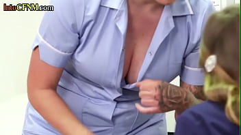 Preview 3 of 9yesr Old - CFNM nurses examining smallcock fat guy in medical infirmary