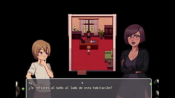 Preview 4 of Hot Ass In Thongs - [Hentai Game] Daily life of my conuntryside -Espa&ntilde_ol- (parte 7) La bruja tetona y la directora con un dildo gigante