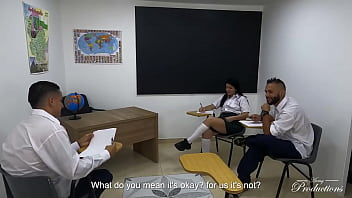 Preview 2 of Muslim Drees Porn - Threesome with nerd to appove class