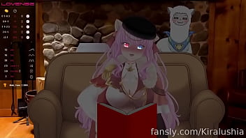 Preview 4 of Attf Aslem - Lewdtuber reading a nsfw fan fiction in streaming but the viewers disturb her operating her toy