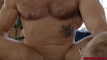 Preview 4 of Hardest And Fastest Sex Video - Bodybuilders Davin Strong and Nick Cranston fucking bareback. Bodybuilder Davin and muscle stud Nick. David lays back,  spreads his thick thighs,  and lets Nick&#039_s tongue go to town on his hole.