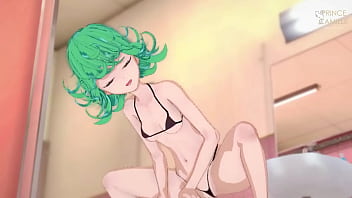 Preview 3 of Nipple Rub Asshole - TATSUMAKI RIDING COWGIRL FUCK GRIPS HUGE COCK WITH HER PUSSY - ONE PUNCH MAN