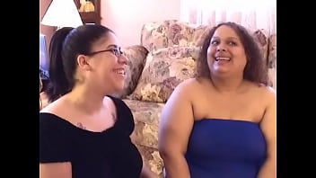 Preview 1 of Dani 1 Movie - Chubby lesbians fuck on the floor with big dildos