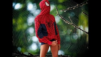 Preview 2 of Ai Kecik - Spiderman web cumming