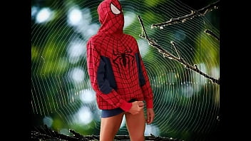 Preview 3 of Ai Kecik - Spiderman web cumming